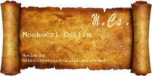 Moskoczi Csilla névjegykártya