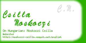 csilla moskoczi business card